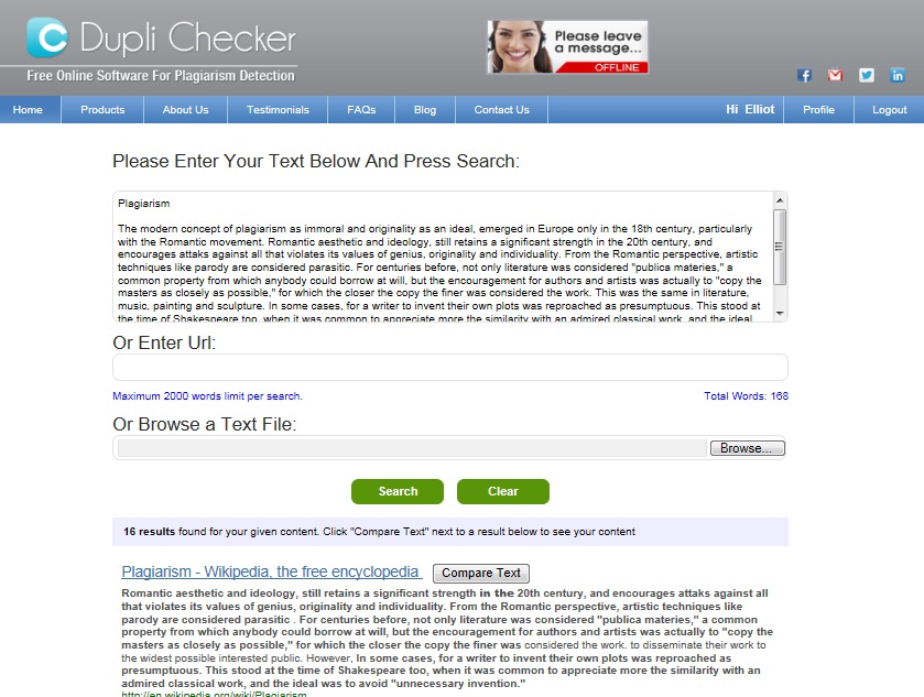 Duplichecker plagiarism checker software