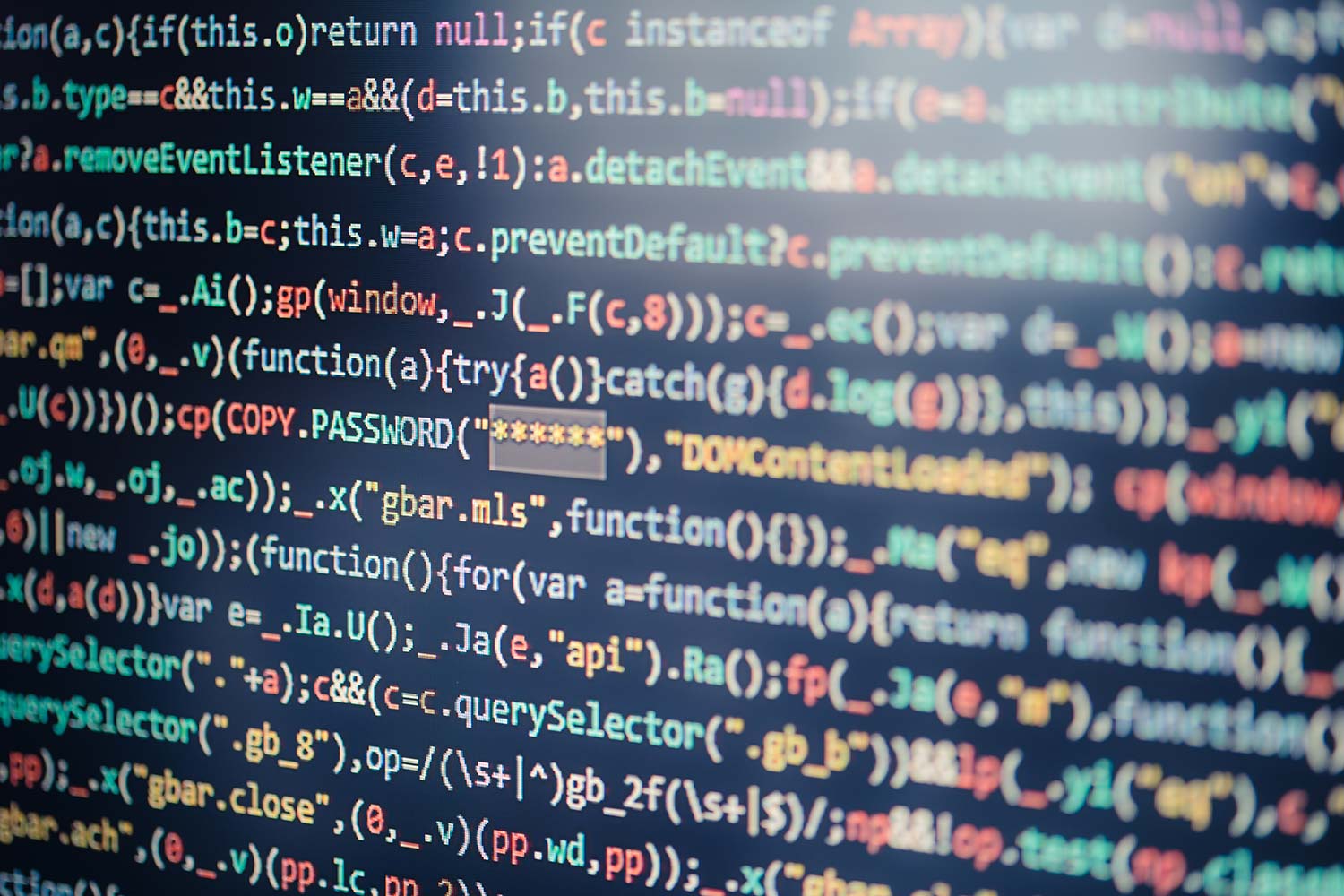 Code on a computer screen